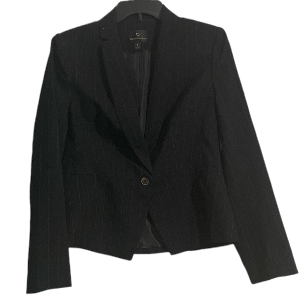 Worthington Black Pin Stripped Business Blazer